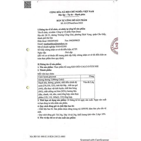 Kẹo dẻo Ích Nhi, có nhiều loại giúp bổ sung DHA, Vitamin C, Canxi, Lợi khuẩn, Tăng đề kháng cho bé, ăn rất ngon-Gói 24g