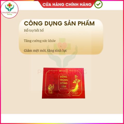 Đông Trùng Hồng Sâm Nam Dược Hỗ Trợ Bồi Bổ Cơ Thể , Tăng Cường Sức Khỏe, Giảm Mệt Mỏi - Hộp 30 Viên