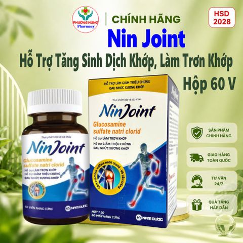 Nin Joint Của Nam Dược Hỗ Trợ Tăng Sinh Dịch Khớp, Làm Trơn Khớp, Giảm Đau Nhức Xương Khớp - Lọ 60V