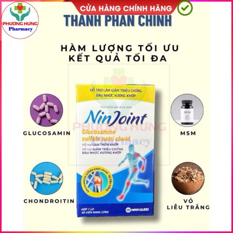 Nin Joint Của Nam Dược Hỗ Trợ Tăng Sinh Dịch Khớp, Làm Trơn Khớp, Giảm Đau Nhức Xương Khớp - Lọ 60V