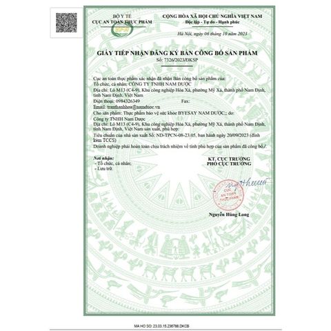 Nước Giải Rượu Byesay Nam Dược Giảm Triệu Chứng Say Rượu Bia, Tăng Cường Giải Độc Gan-Hộp 6 Túi