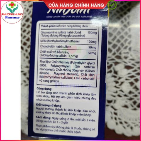 Nin Joint Của Nam Dược Hỗ Trợ Tăng Sinh Dịch Khớp, Làm Trơn Khớp, Giảm Đau Nhức Xương Khớp - Lọ 60V