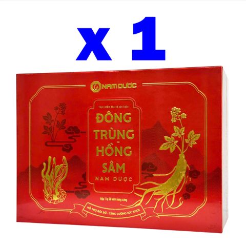 Đông Trùng Hồng Sâm Nam Dược Hỗ Trợ Bồi Bổ Cơ Thể , Tăng Cường Sức Khỏe, Giảm Mệt Mỏi - Hộp 30 Viên