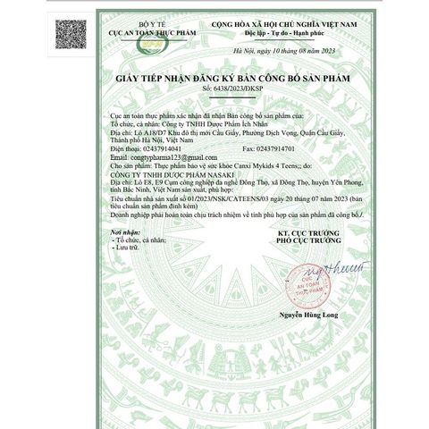 Canxi Mykids 4 Teens Ích Nhân Bổ Sung Canxi, Vitamin D3, K2, DHA Cho Trẻ Đang Phát Triển-Hộp 30 V