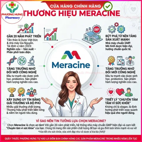 Vitamin 3B Plus Meracine Hỗ Trợ Tăng Cường Hấp Thu Dưỡng Chất, Kích Thích Tiêu Hóa - Hộp 100 Viên