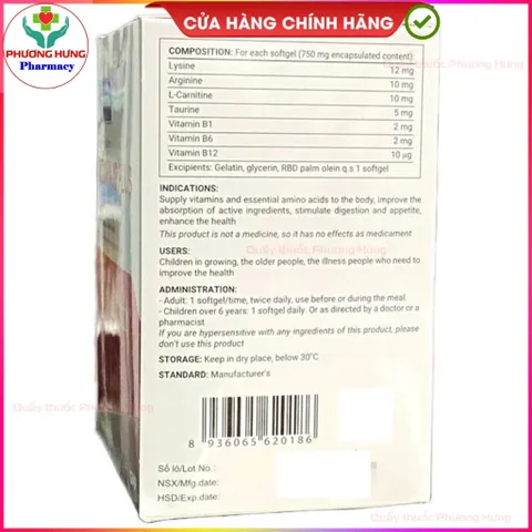 Vitamin 3B Plus Meracine Hỗ Trợ Tăng Cường Hấp Thu Dưỡng Chất, Kích Thích Tiêu Hóa - Hộp 100 Viên