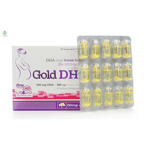 Gold DHA Olimp Labs Giúp Bổ Sung DHA,Axit Folic Cho Phụ Nữ Có Thai Và Cho Con Bú-Hộp 30 Viên