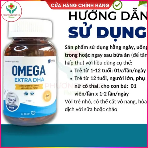 Dầu Cá Omega Extra DHA Của VNGPV Hỗ Trợ Phát Triển Não Bộ, Bổ Mắt, Cải Thiện Thị Lực - Lọ 30 Viên