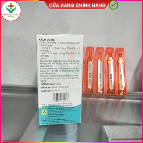 Mykids ZinC của Ích Nhân Giúp Bổ sung Kẽm, hỗ trợ tăng cường sức khỏe, tăng sức đề kháng-Hộp 20 ống