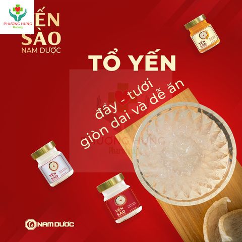 Yến Sào Nam Dược Tổ Yến Chưng Đường Phèn Bồi Bổ Sức Khỏe, Tăng Sức Đề Kháng, Giảm Mệt Mỏi- Lọ 70ml