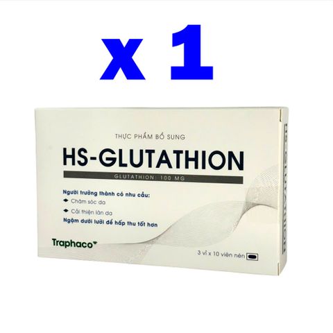 Viên Ngậm Trắng Da HS-Glutathion của Traphaco Giúp Chăm Sóc Da,Sáng Da Và Đều Màu Da - Hộp 30 Viên
