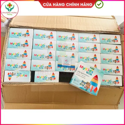 Mykids ZinC của Ích Nhân Giúp Bổ sung Kẽm, hỗ trợ tăng cường sức khỏe, tăng sức đề kháng-Hộp 20 ống