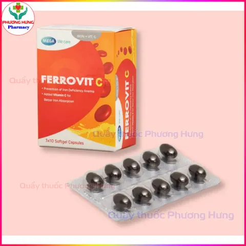 Ferrovit C Hỗ Trợ Giảm Nguy Cơ Và Các Triệu Chứng Thiếu Máu Do Thiếu Sắt - Hộp 30 Viên