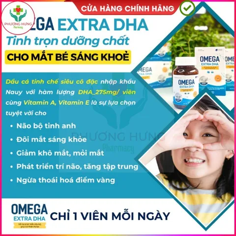 Dầu Cá Omega Extra DHA Của VNGPV Hỗ Trợ Phát Triển Não Bộ, Bổ Mắt, Cải Thiện Thị Lực - Lọ 30 Viên