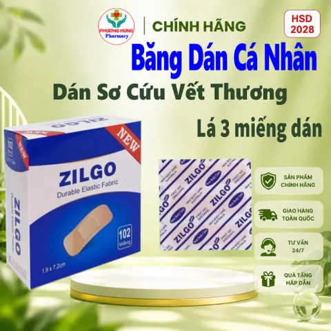 [QUÀ TẶNG] Miếng Băng dán cá nhân ZILGO Ego Dán Vết Thương, Sơ Cứu Vết Thương - Lá 3 miếng