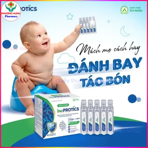 Men Vi Sinh Inoprotics Ích Nhân Bổ Sung 2 Chủng ~ 3 Tỷ + 1 Vách Lợi Khuẩn Đường Ruột - Hộp 20 Ống