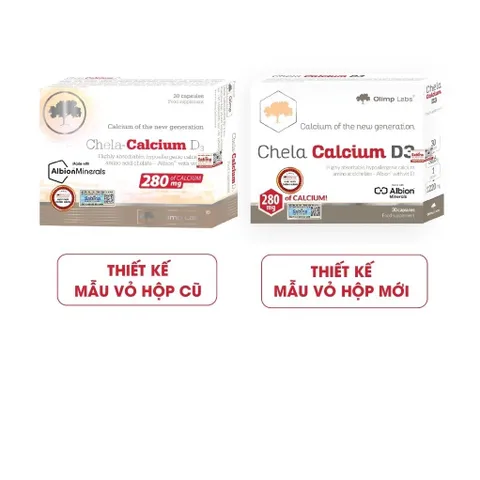 Chela Calcium D3-Bổ Sung Canxi,Vitamin D3 Cho Trẻ Từ  6 Tuổi,Người Lớn,Mẹ Bầu Và Cho Con Bú-Hộp 30V