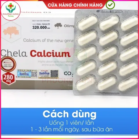 Chela Calcium D3-Bổ Sung Canxi,Vitamin D3 Cho Trẻ Từ  6 Tuổi,Người Lớn,Mẹ Bầu Và Cho Con Bú-Hộp 30V