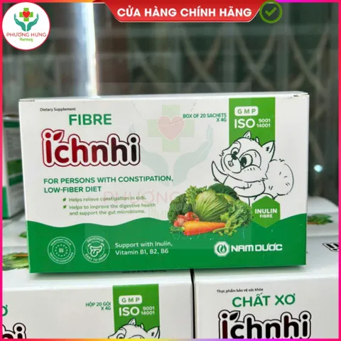 Chất Xơ Ích Nhi Bổ Sung Chất Xơ Inulin, Giúp Giảm Táo Bón, Tăng Cường Tiêu Hóa - Hộp 20 Gói