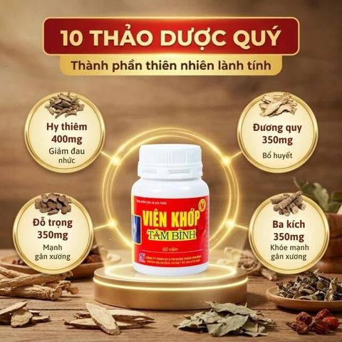 Viên uống giảm thoái hóa khớp viêm khớp Tâm Bình (60 viên)