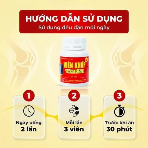 Viên uống giảm thoái hóa khớp viêm khớp Tâm Bình (60 viên)