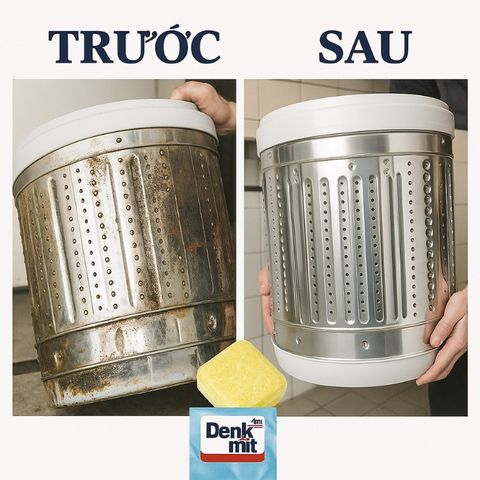Viên Tẩy Lồng Máy Giặt Denkmit Nội Địa Đức Khử Mùi Hôi Cặn Bẩn Lâu Ngày Sạch Lồng Giặt An Toàn Cho Sợi Vải