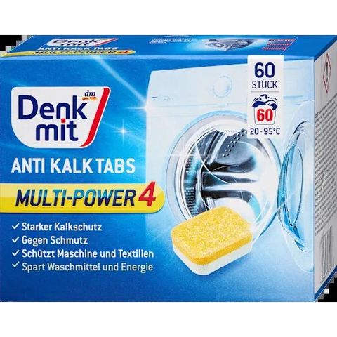 Viên Tẩy Lồng Máy Giặt Denkmit Nội Địa Đức Khử Mùi Hôi Cặn Bẩn Lâu Ngày Sạch Lồng Giặt An Toàn Cho Sợi Vải