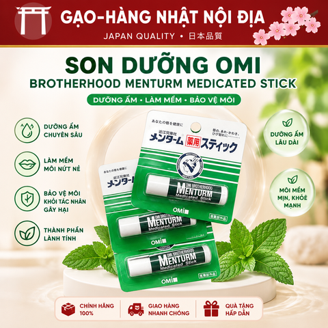 son dưỡng Omi Brotherhood Menturm Medicated Stick