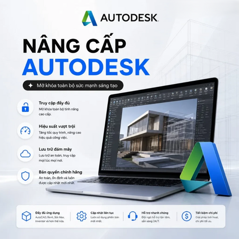 Nâng Cấp Tài Khoản Autodesk All App Chính Chủ 12 tháng -Bản Quyền