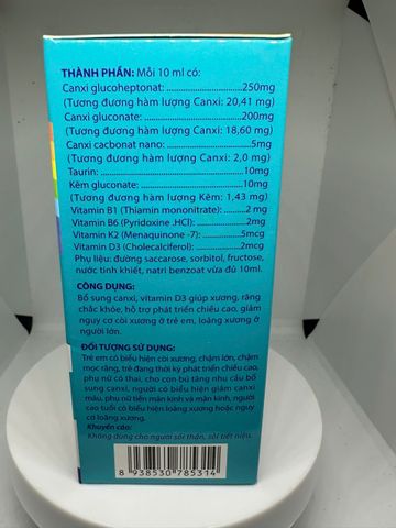 Calcinano mk7 euphar sữa non bổ sung Canxi phát triển chiều cao