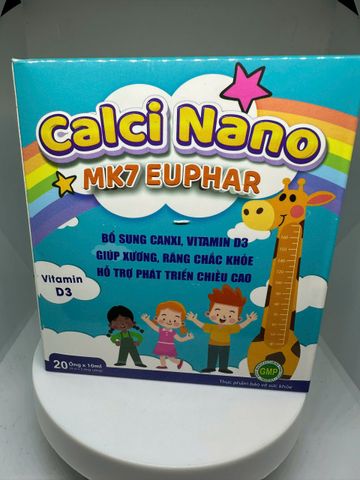 Calcinano mk7 euphar sữa non bổ sung Canxi phát triển chiều cao