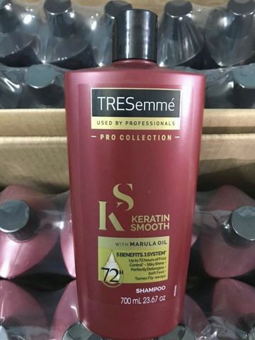 ✨ Dầu gội TRESemmé Keratin Smooth đỏ 700ml giúp tóc vào nếp suôn mượt, chuẩn salon chính hãng