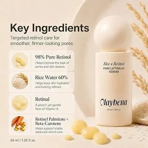 Maybena Rice x Retinol Pore Lifting Serum 40ml [hàng nhập khẩu]