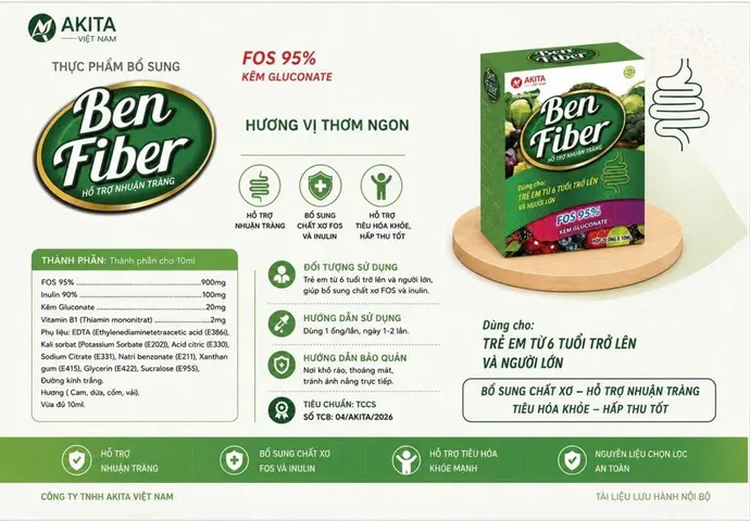 HỖ TRỢ NHUẬN TRÀNG - TÁO BÓN - TIÊU HOÁ KHOẺ- BỔ SUNG CHẤT XƠ