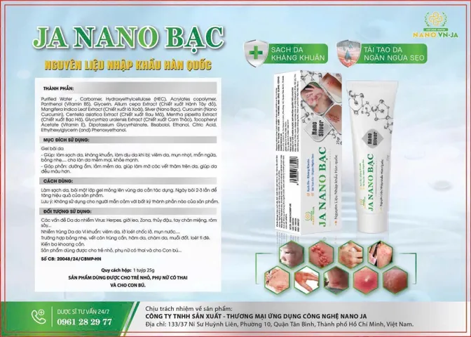 NANO BẠC - KHÁNG KHUẨN - LÀNH VẾT DỜI LEO - ZONA - KIẾN BA KHOANG