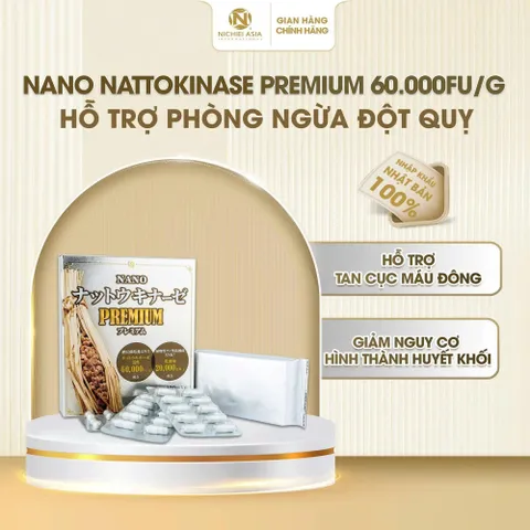 [CHÍNH HÃNG] Viên Uống Nano Nattokinase Premium Nhật Bản (Hộp 120 Viên)