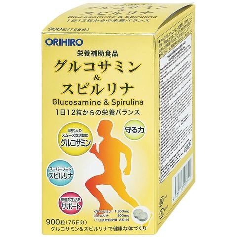 Viên uống tăng tiết dịch khớp giảm thoái hóa khớp Orihiro Glucosamine and Spirulna (900 viên)