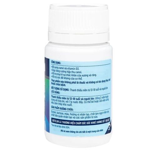 Ostelin Calcium & Vitamin D3 Sanofi 30 Viên – Bổ Sung Canxi D3, Hỗ Trợ Hấp Thụ Canxi, Chăm Sóc Xương Răng Chắc Khỏe