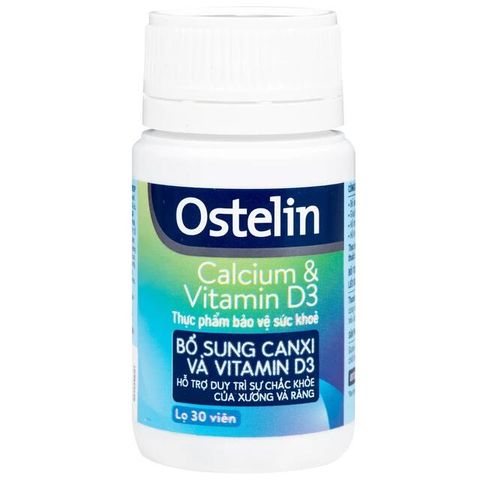 Ostelin Calcium & Vitamin D3 Sanofi 30 Viên – Bổ Sung Canxi D3, Hỗ Trợ Hấp Thụ Canxi, Chăm Sóc Xương Răng Chắc Khỏe