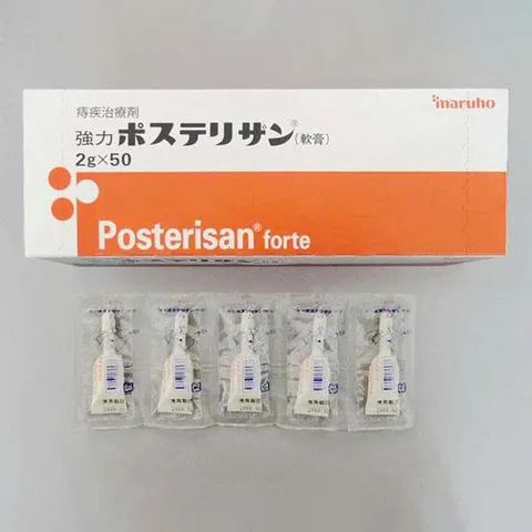 Kem Bôi Trĩ Posterisan Forte Nhật Bản (Vỉ 5 Tuýp / Hộp 50 Tuýp) - Kem Bôi Co Búi Trĩ, Giảm Đau Rát Hậu Môn