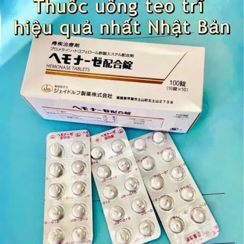 Viên Uống Hỗ Trợ Co Teo Búi Trĩ Hemonase Tablets Nhật Bản Hộp 100 Viên