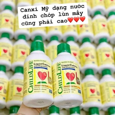 Canxi dạng nước ChildLife Liquid Calcium with Magnesium chai 473ml 