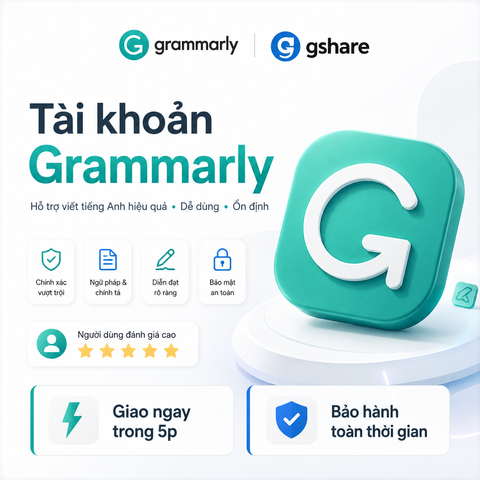 Tài khoản Grammarly Pro giá rẻ - bảo hành trọn thời gian