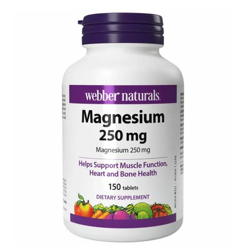 Viên uống Webber Natural Magnesium 250 mg |150 viên| Duy trì chức năng cơ/thần kinh - Kháng acid & nhuận tràng [SP Chuẩn Canada không tem]