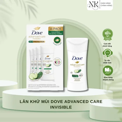 (HÀNG CHÍNH HÃNG MỸ) LĂN KHỬ MÙI DOVE ADVANCED CARE 74G
