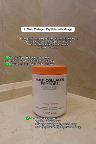 (HÀNG CHÍNH HÃNG MỸ) VIÊN UỐNG COLLAGEN CODEAGE MULTI COLLAGEN PEPTIDES 567G