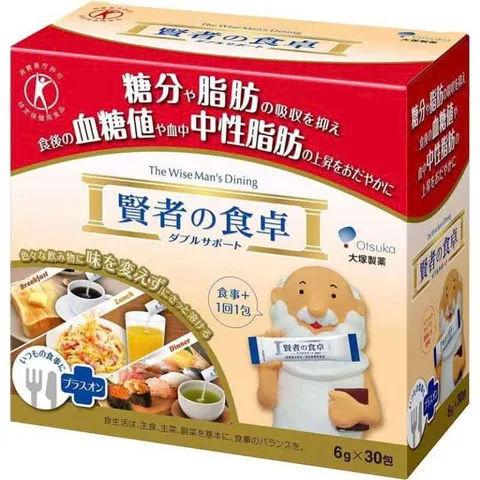 Bột Giảm Hấp Thụ Đường Và Chất Béo The Wise Man's Dining Otsuka Nhật Bản (Hộp 30 Gói) - Hỗ Trợ Giảm Cân, Ổn Định Đường Huyết