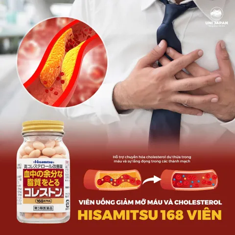 Viên Uống Giảm Cholesterol Và Tuần Hoàn Máu Koreston Hisamitsu Nhật Bản (Hộp 168 Viên) - Hỗ Trợ Giảm Mỡ Máu, Tê Lạnh Chân Tay