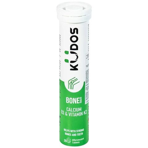 Viên sủi bổ sung canxi, vitamin K2, vitamin D3 cho cơ thể Kudos Bone hương cam (20 viên)