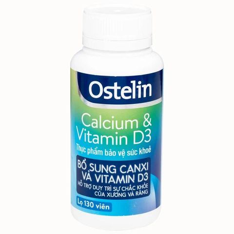Ostelin Calcium & Vitamin D3 Sanofi 130 Viên – Bổ Sung Canxi, Hỗ Trợ Hấp Thụ Tốt, Duy Trì Xương Răng Khỏe Mạnh